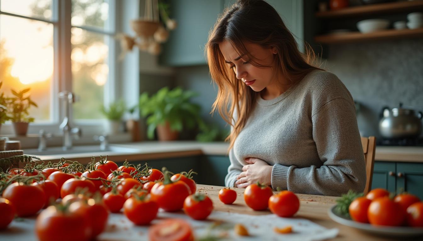 découvrez les effets d'une consommation excessive de tomates sur la santé, particulièrement chez les personnes sensibles : troubles digestifs, allergies, et conseils pour les éviter.
