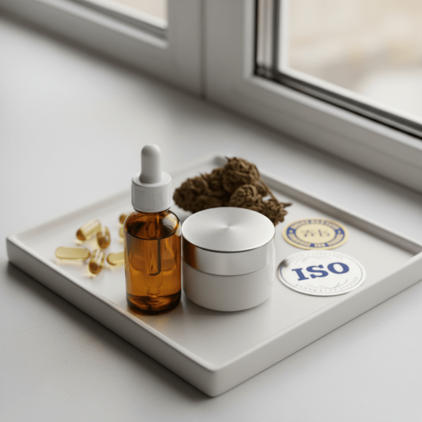 Gamme de produits CBD certifiés conformes aux normes légales européennes : huile, cosmétique, gélules et fleur de chanvre