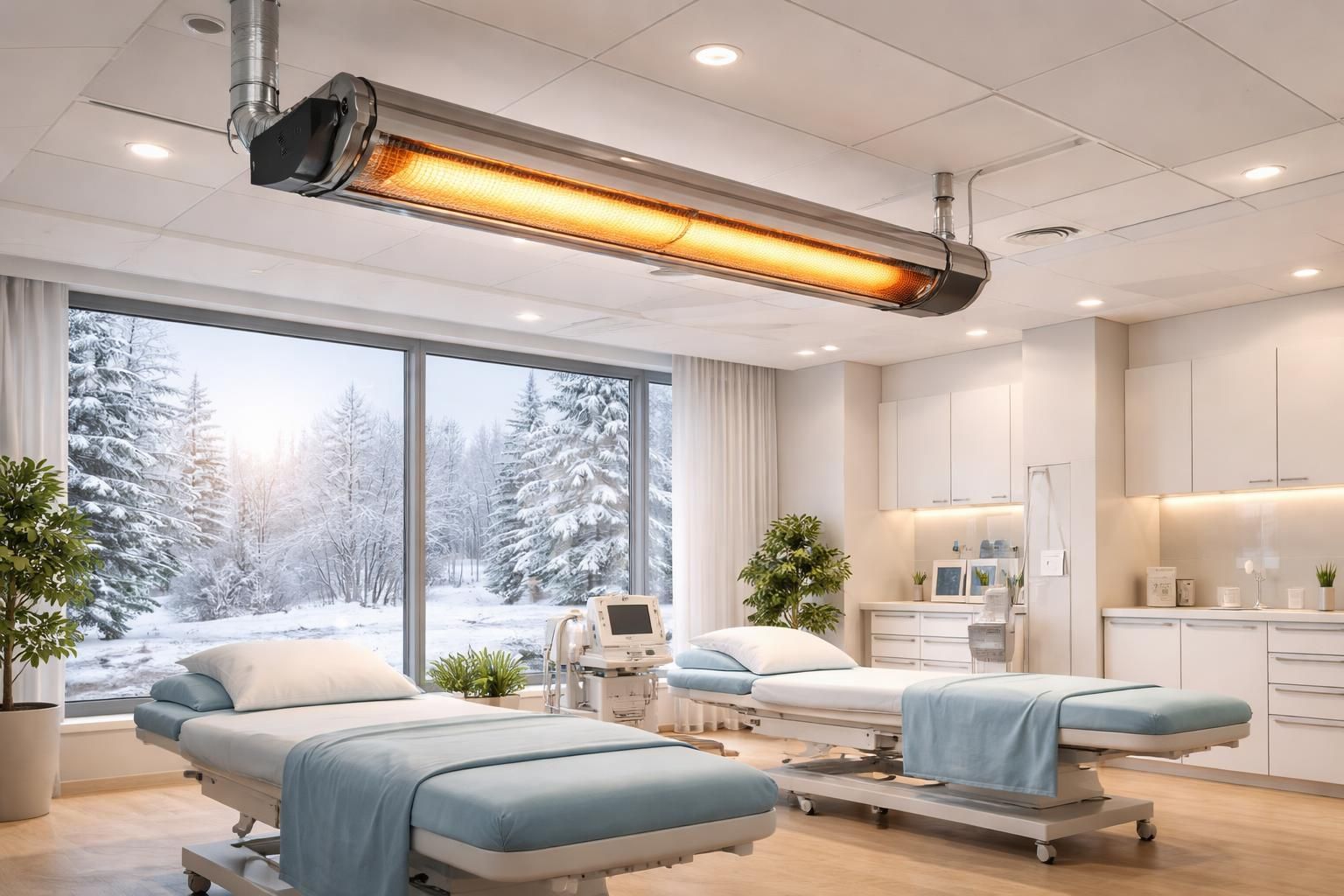 découvrez le rendement attendu d'un tube radiant gaz en hiver pour un centre de soins, garantissant chaleur optimale et confort pour les patients et le personnel.